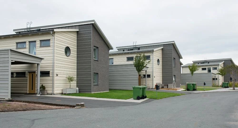 Bostadshus byggda med prefabricerade element