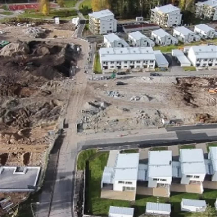 Flerbostadshus i Nacka med prefabricerade väggelement