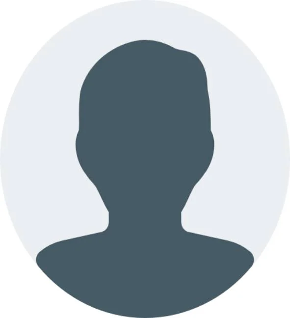 Silhuett av en person i en cirkulär ram, kontaktinformation saknas.